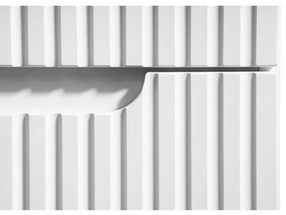 Kúpeľňová zostava Nova White so skrinkami a umývadlami 140 cm biela/dub evoke