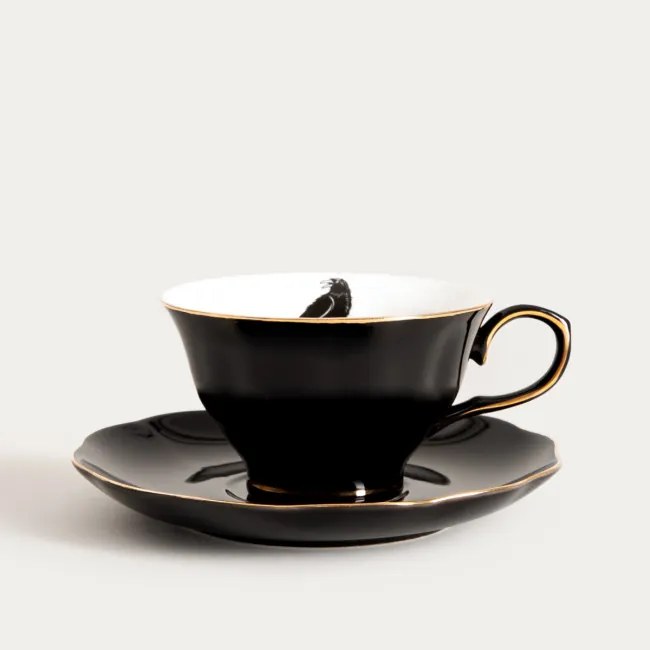 Šálka BARIK s havranom, čierna 750458 150 ml