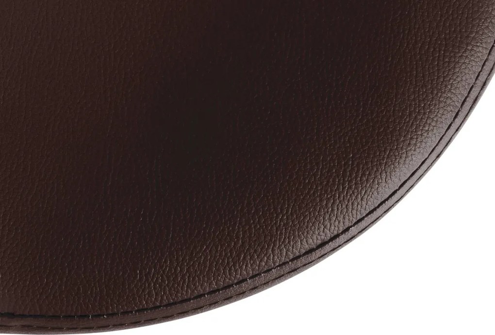 Barová stolička Ponte - koženka, biely rám - Hnedá