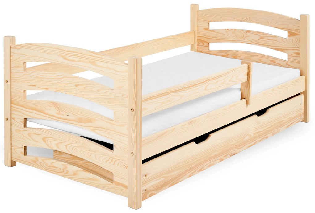 Detská posteľ MELA 80 x 160 cm, borovica Rošt: Bez roštu, Matrac: Matrac EASYSOFT 10 cm