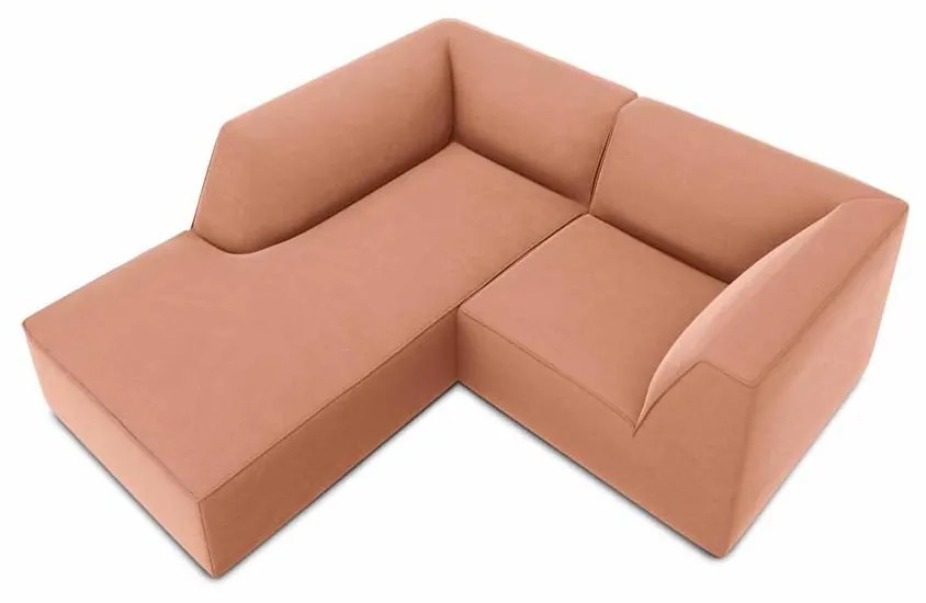 Trojmiestna zamatová pohovka Ruby 186 × 180 × 69 cm