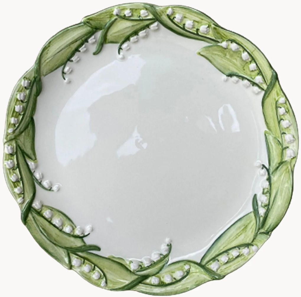 Ručne maľovaný plytký tanier Lily of the Valley