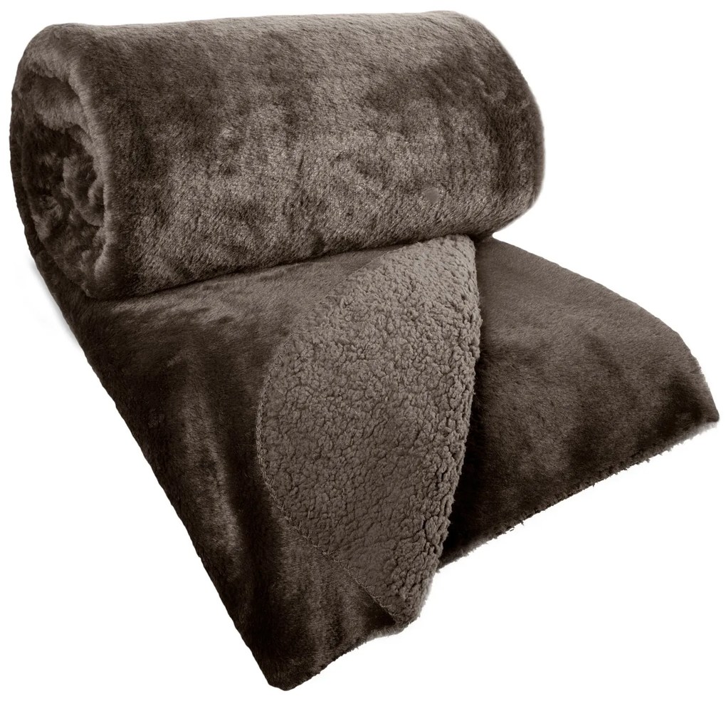 PREHOZ NA POSTEĽ NINA 170X210 CM TMAVOHNEDÝ