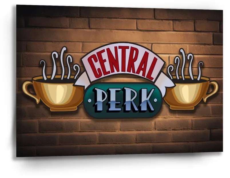 Sablio Obraz Seriál Priatelia CENTRAL PERK Tehly - 90x60 cm