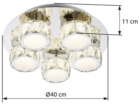 Globo 49350D4 - LED Stm. stropné svietidlo AMUR LED/40W/230V 4000K pr. 40 cm