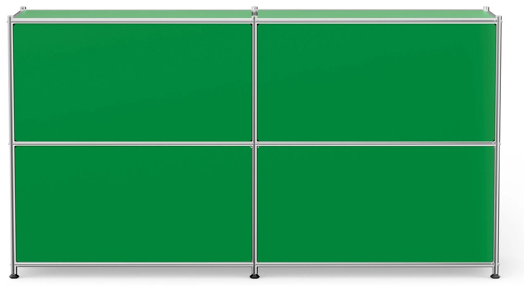 Kovový regál »CN3« s výklopnými priehradkami, zelený