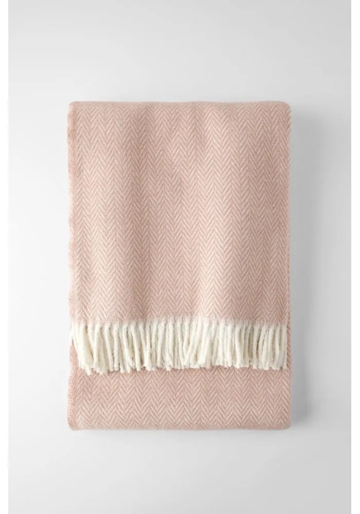 Ružový pléd s podielom bavlny Euromant Skyline, 140 x 180 cm