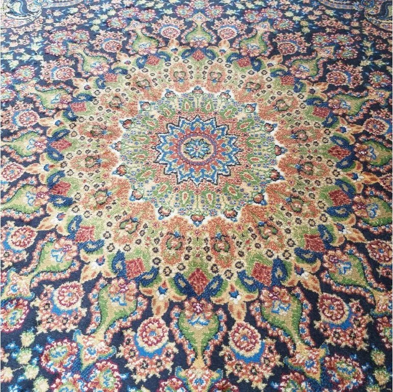 DY Exkluzívny koberec Qum Silk 09 Navy Rozmer: 200x300 cm