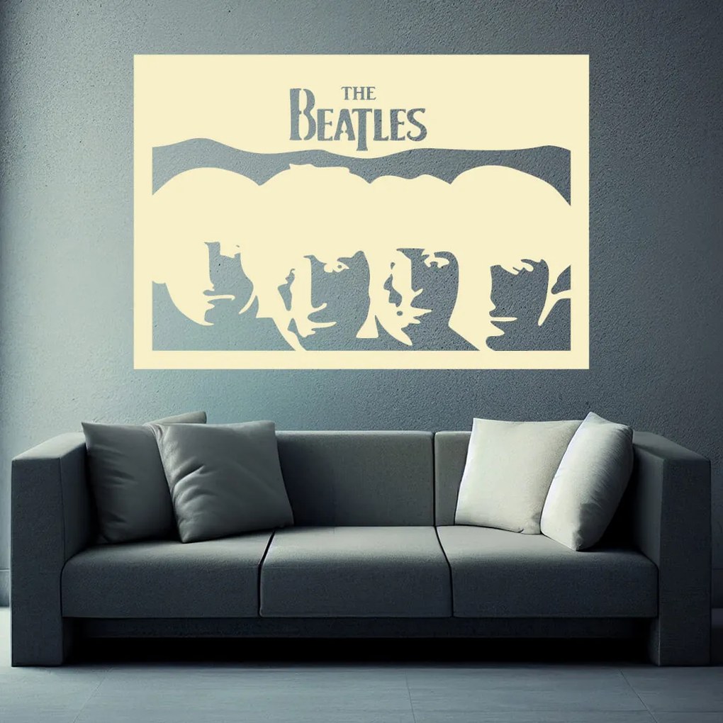 Veselá Stena Samolepka The Beatles Farba: růžová, Veľkosť: 40 x 28 cm