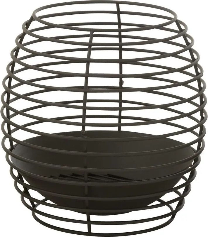 Čierno-hnedé železné okrúhle ohnisko Tippo - Ø 50*50 cm