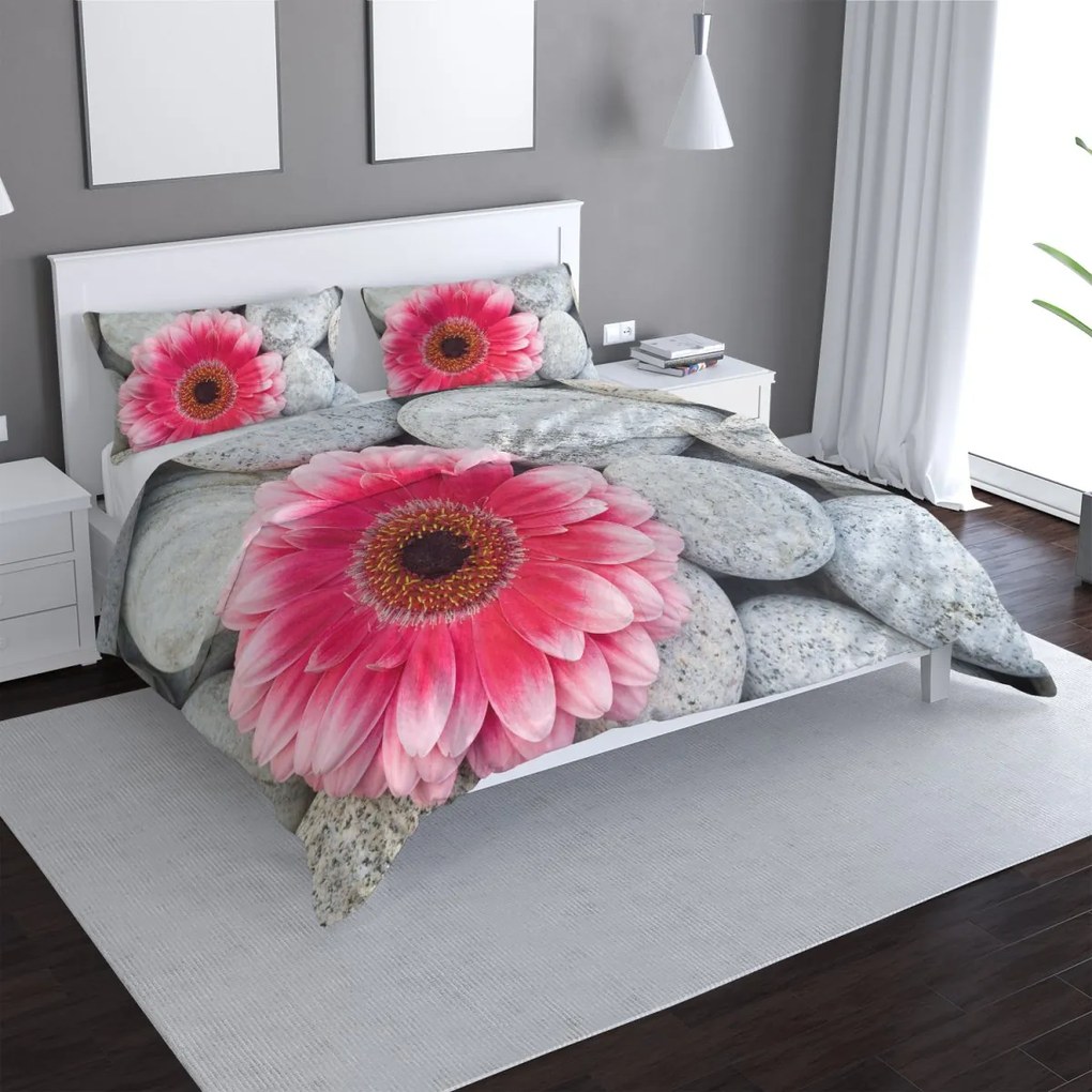 Sablio Obliečky Gerbera na kameňoch - 140x220 / 90x70