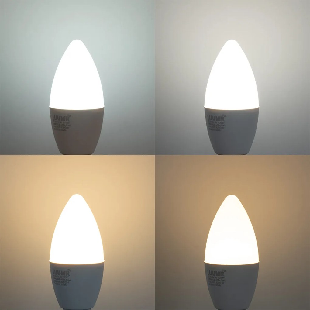 Sada 5 stmievateľných LED žiaroviek E14 C37 Opál 4,9W 470 lm 2700-6500K