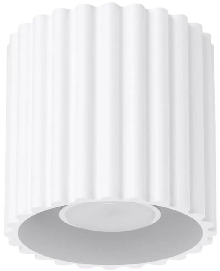 Sollux  SL.1779 - Bodové svietidlo AURA 1xGU10/10W/230V 10 cm biela