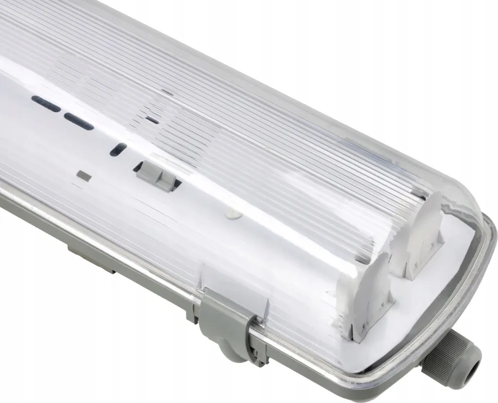 Sada LED svietidiel, hermetické svietidlo, 60 cm, 18 W, 1900 lm, 6500 K, do garáže, s plechom