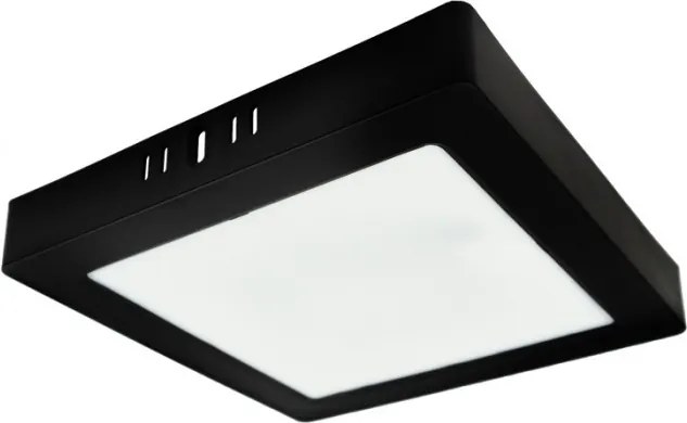 LED prisadený stropný panel – štvorec, 18 W, 1980 lm, čierny