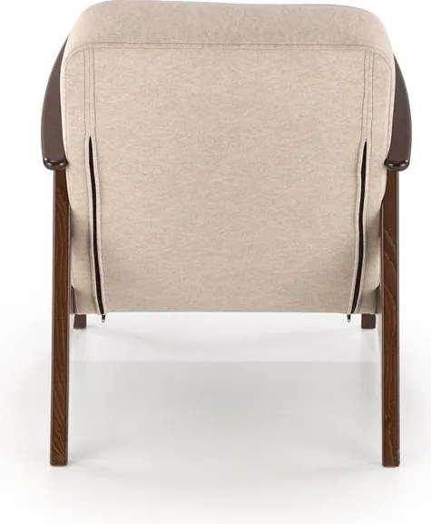 Kreslo Milian 1 (béžová + orech). Vlastná spoľahlivá doprava až k Vám domov. 1092542