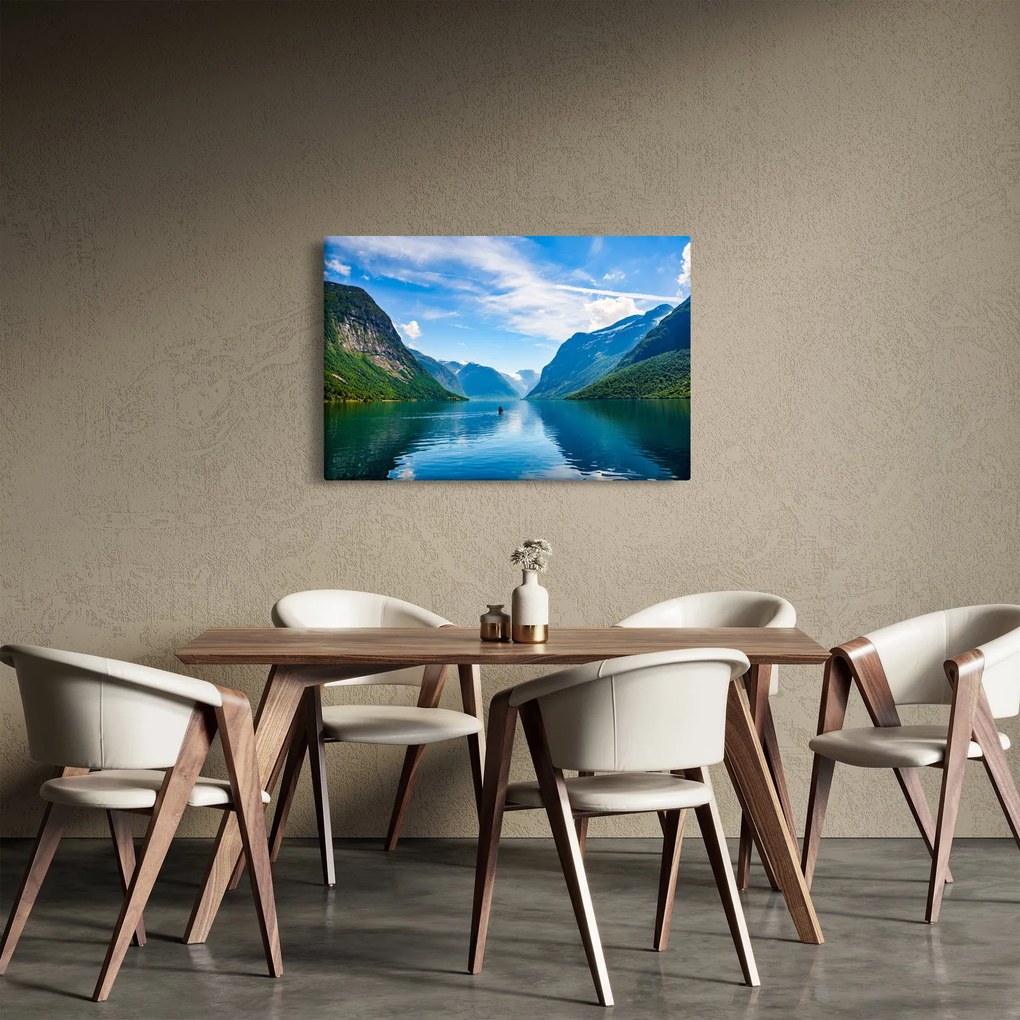 Obraz - Jazero Lovatnet (90x60 cm)