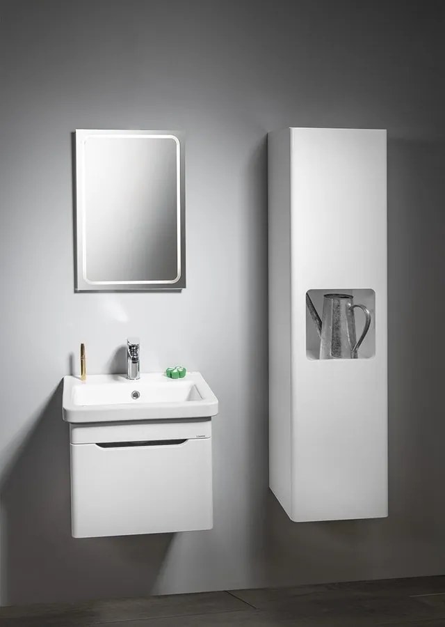 Sapho Sapho, ELLA Skrinka vysoká 35x140x30cm, 1x dvierka, ľavá/pravá, biela (70121LP), EL350-3030