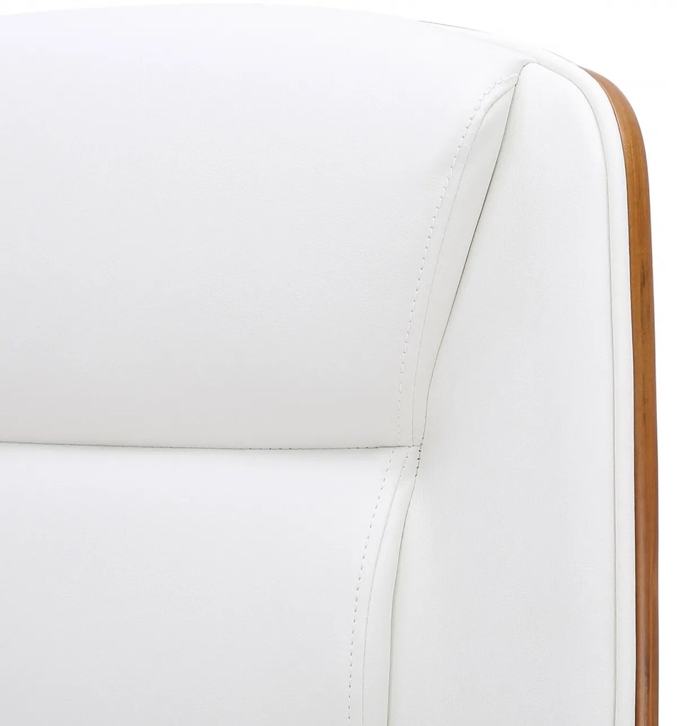 Kancelárska stolička Yankton - Orech / Biela