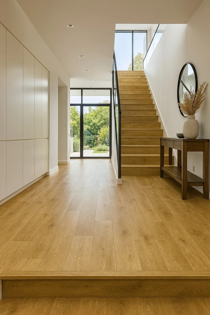 PVC podlaha - lino Traffic 50 633-08 Jackson, na mieru, šíře 2m,3m,4m, hnedá, bez podkladu, chodba / predsieň, Lentex