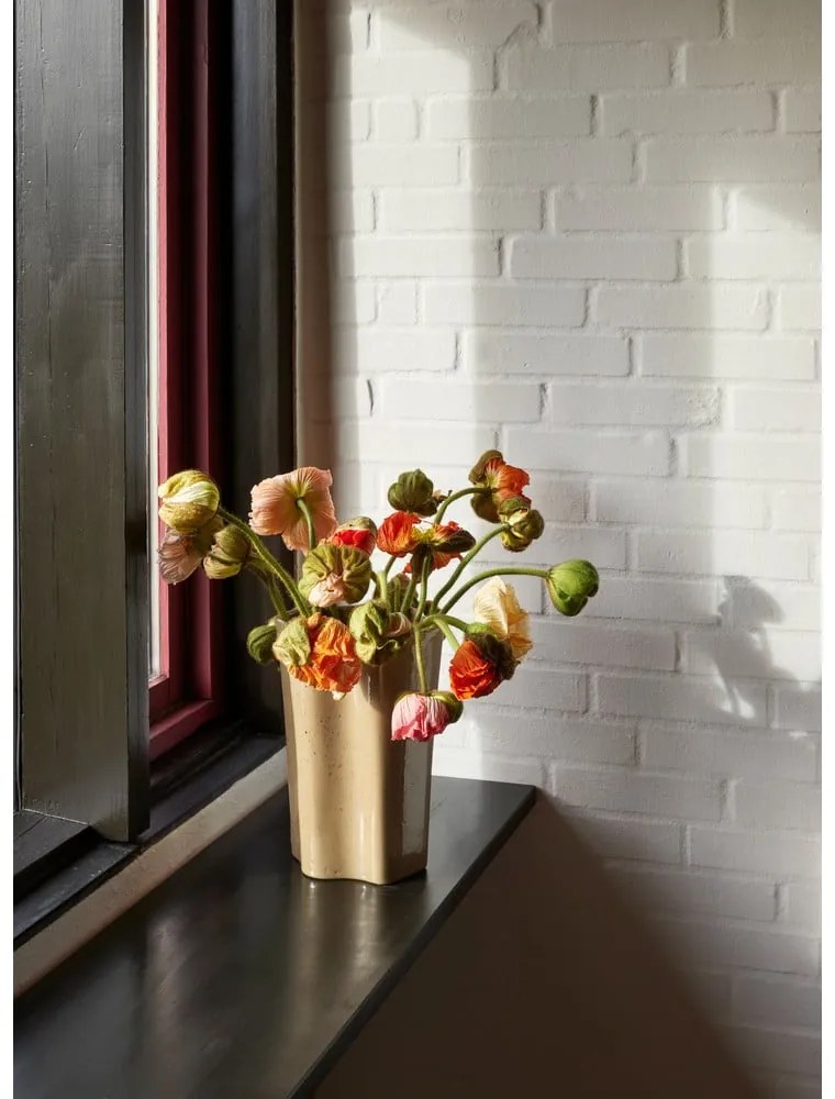 Béžová keramická váza (výška 30 cm) Sapo – Hübsch