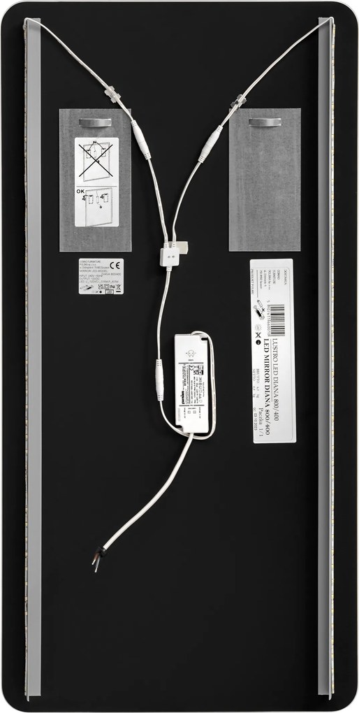 Comad Závesné zrkadlo s LED osvetlením Diana LED 40x80 cm
