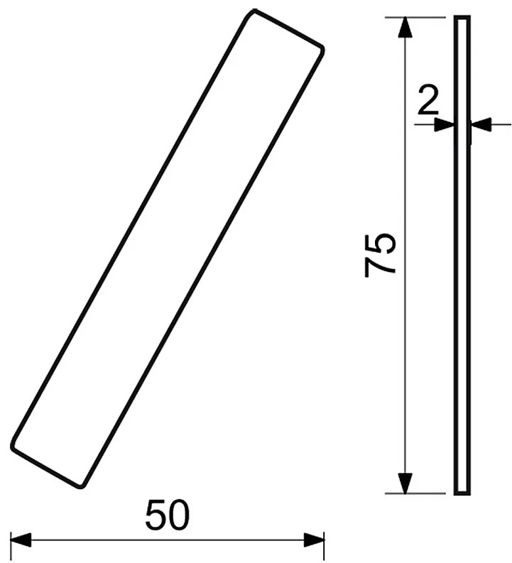 Nerezové písmeno v plochom „2D“ prevedení RICHTER RN.75L, B, RICHTER Nerez matný