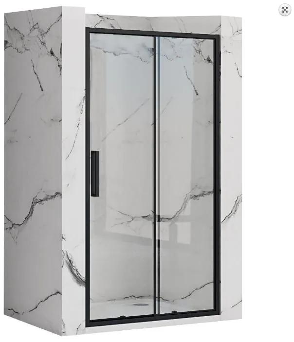 REA - Posuvné sprchové dvere Rapid Slide 100cm, čierna, REA-K6400