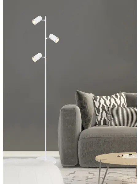 Globo 57910SW - Stojacia lampa ROBBY 3xGU10/5W/230V biela