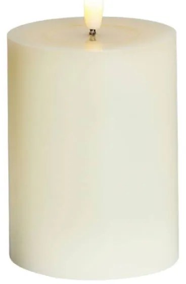 SIRIUS Vosková LED svíčka Sille Ivory, 10 cm, bílá, prům. 7,5 cm