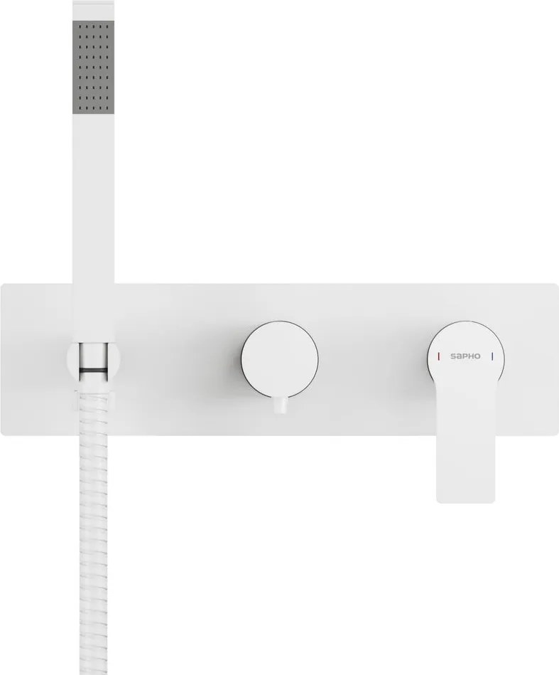 Biela podomietková sprchová batéria (3 výstupy) Pax – Sapho
