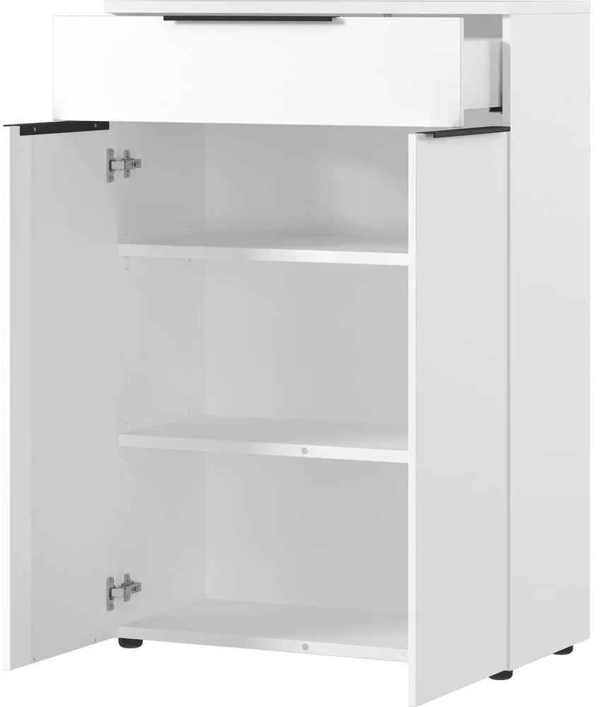Biela vysoká komoda 81x120 cm Mailand – Germania
