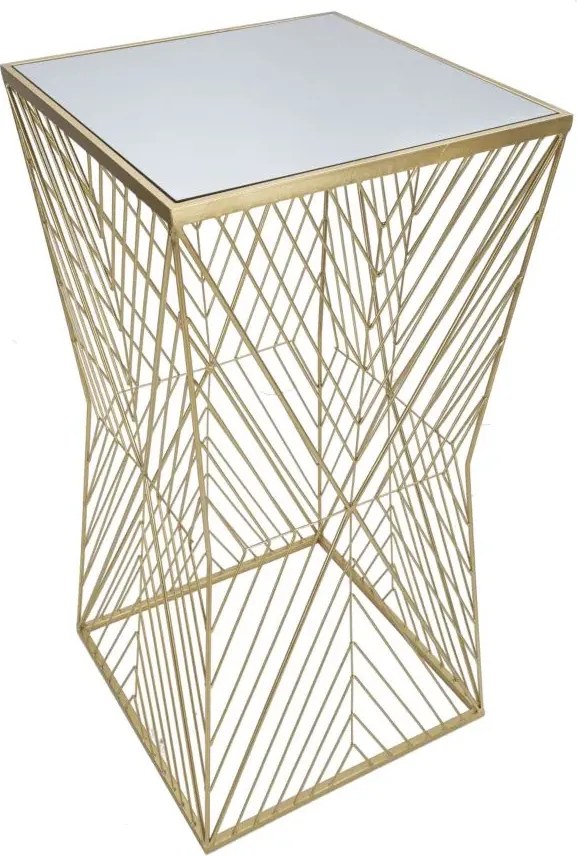 Odkladací stolík Lines 50 cm zlatý