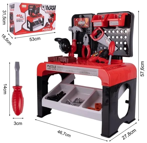 Ponk, dielňa s náradím DIY Kit 46 ks