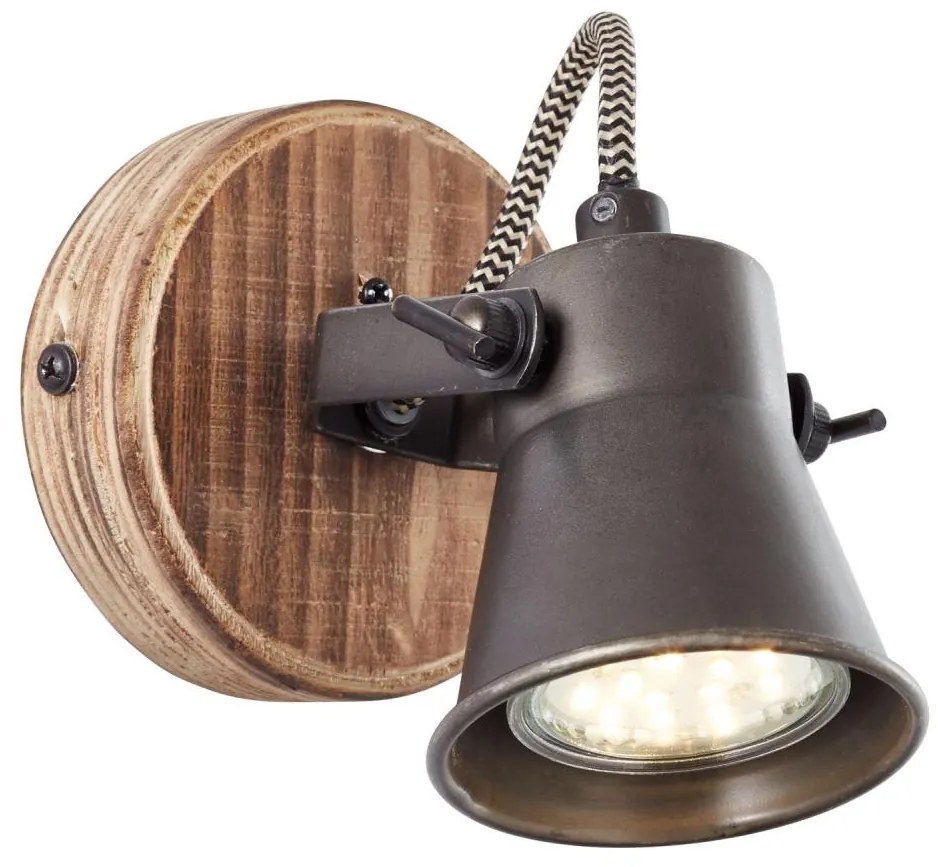 Brilliant - Nástenné bodové svietidlo SEED 1xGU10/5W/230V čierna/hnedá