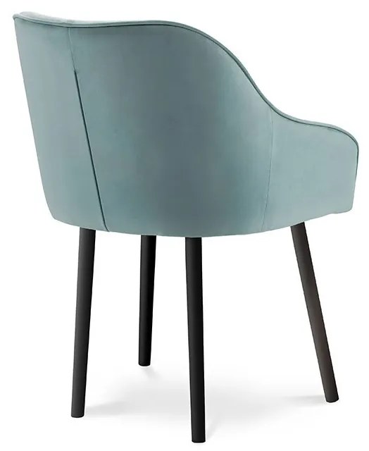 Zelená Zamatová stolička Luisa dĺžka 54 × šírka 50 × výška 80 cm MILO CASA