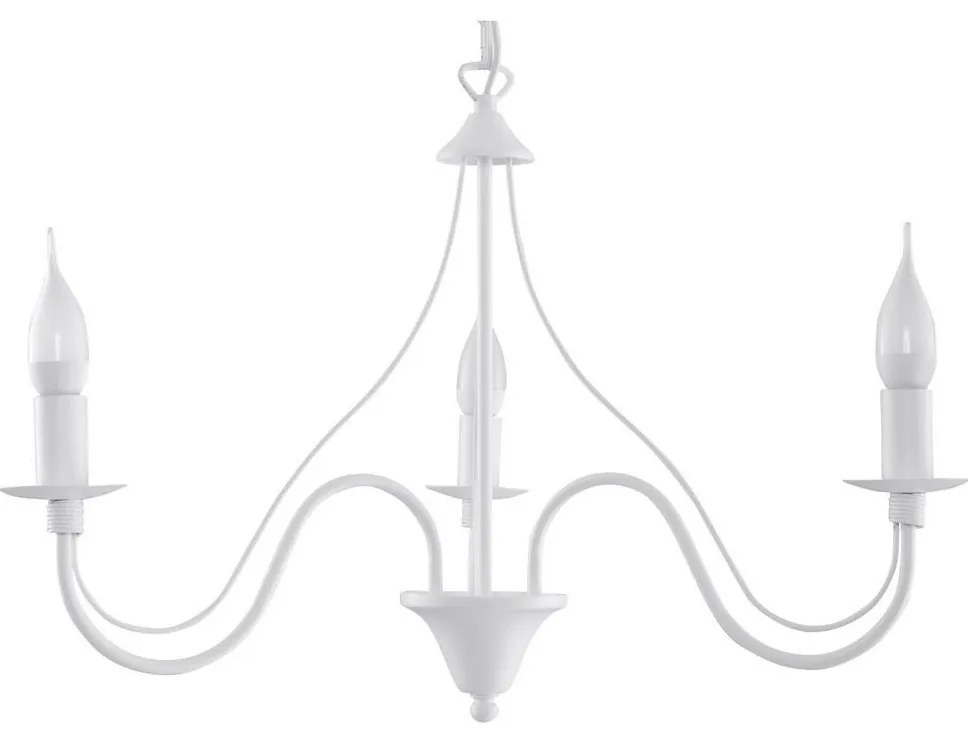 Luster na reťazi MINERWA 3 3xE14/40W/230V biela