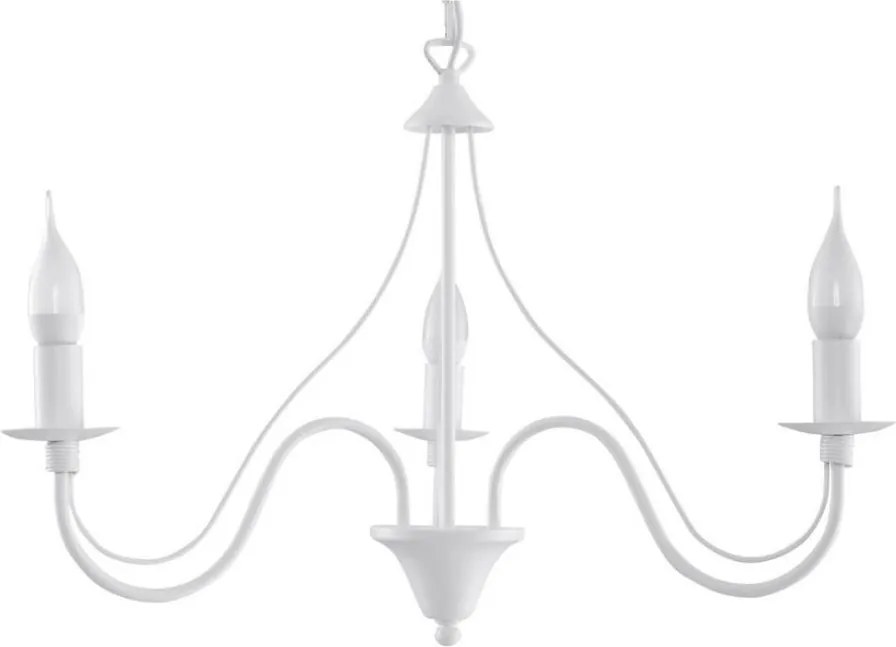 Luster na reťazi MINERWA 3 3xE14/40W/230V biela