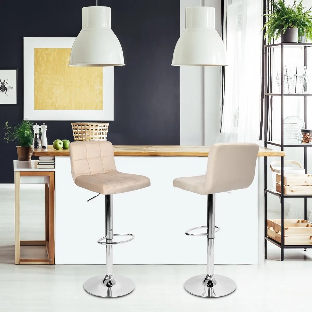 Barová stolička ARAKO CHRÓM béžová