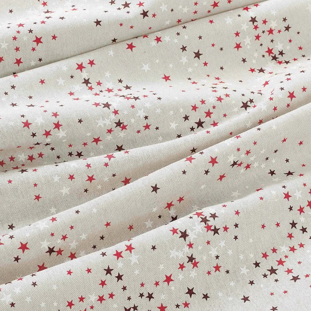 Goldea oválny obrus valencia - hviezdičky na režnej 140 x 200 cm