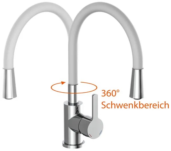 Eisl Kuchynská batéria Flexo, s funkciou Cold-Start (chróm/sivá)  (100335792)