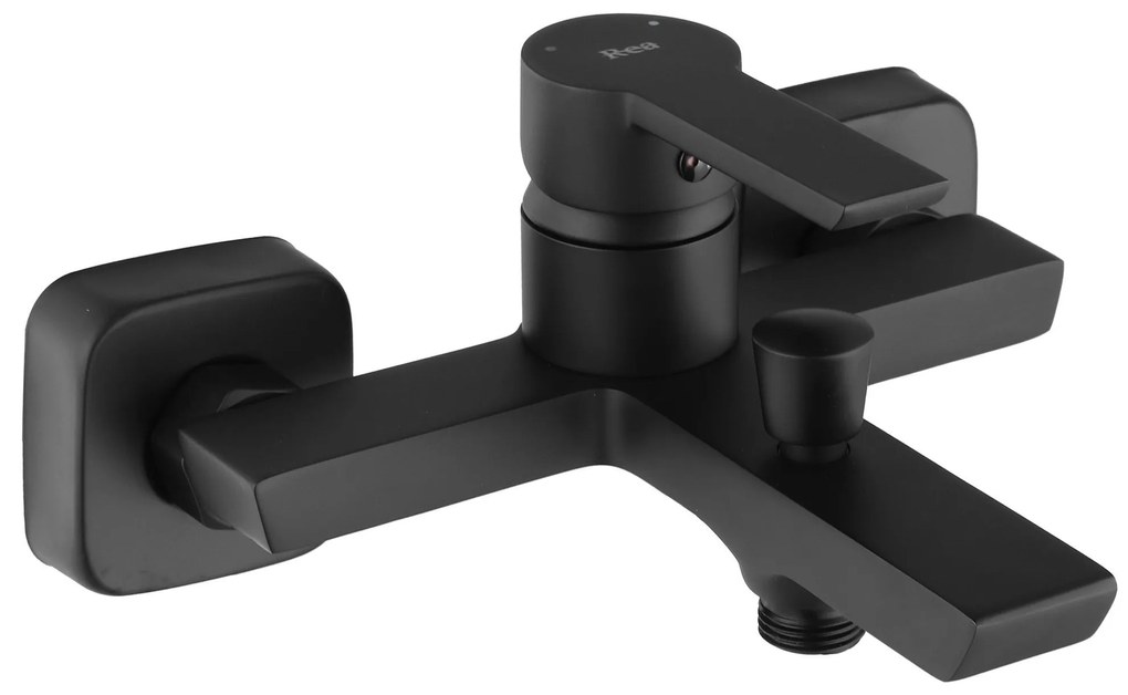 Rea Argus, vaňová batéria s ručnou bodovou sprchovou súpravou, čierna matná, REA-B6407