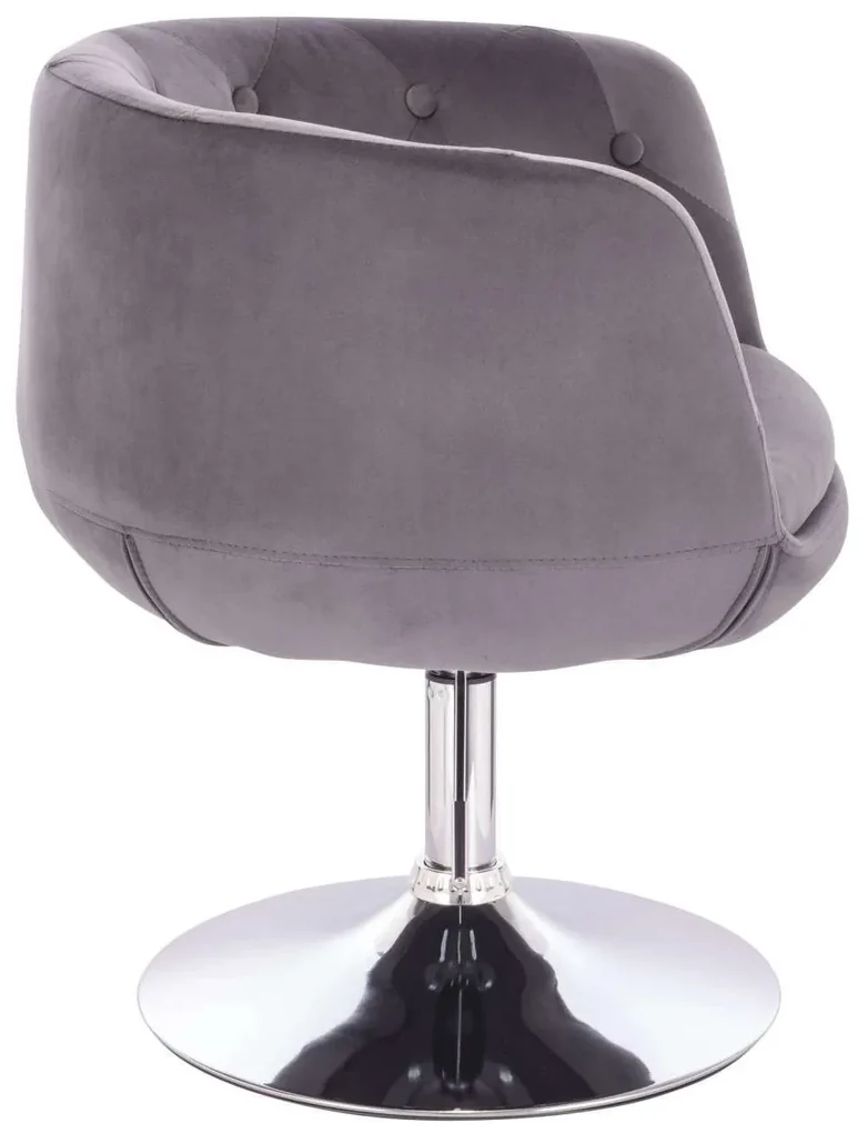 LuxuryForm DESIGN Kreslo MONTANA VELUR na striebornom tanieri - šedé