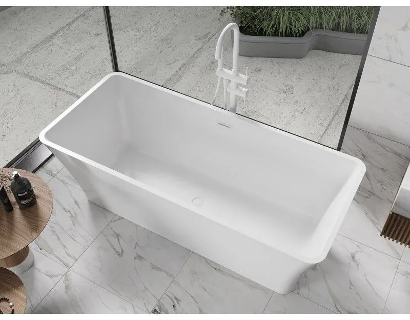 Mexen Tonia, voľne stojaca vaňa 170 x 75 cm, biela, biely prepad, 52171707500-20