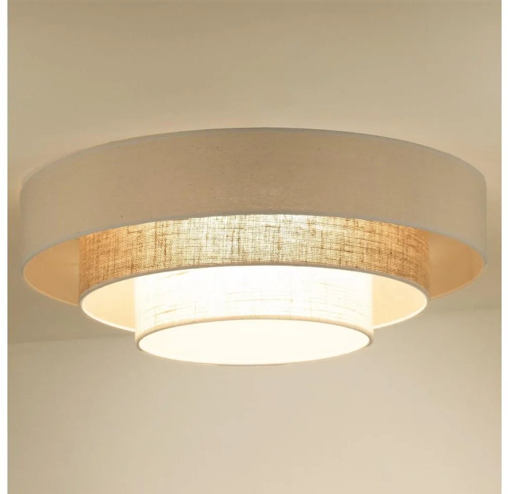 Duolla - LED Stropné svietidlo LUNETA LED/26W/230V pr. 60 cm 4000K krémová/hnedá 606134
