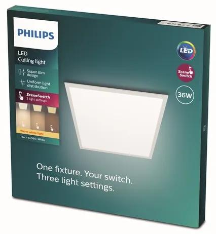 Philips 8719514326682 Super Slim panel CL560 stropné svietidlo LED 36W/3200lm 2700K biela SceneSwitch