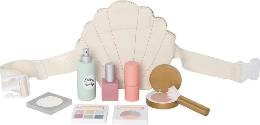 Jabadabado Detský make-up opasok Mušľa – nastaviteľný kozmetický set s zrkadielkom