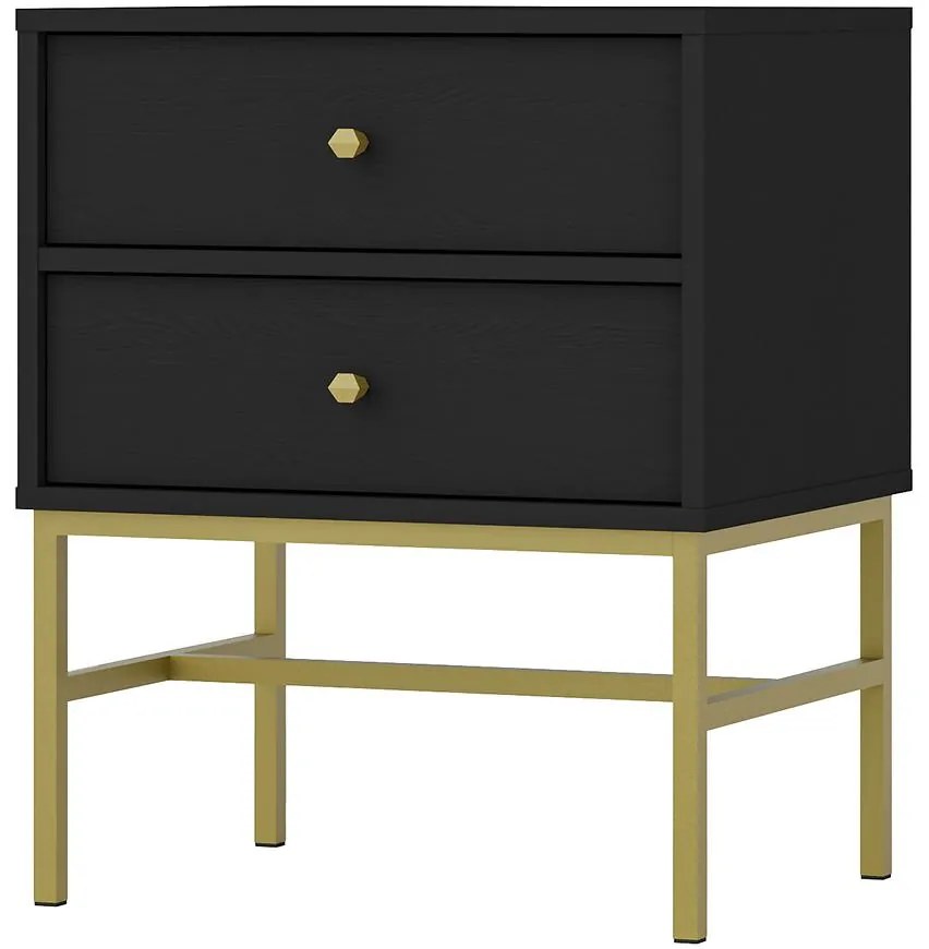 Nočný Stolík Tokyo 3 2S čierny grafit 801