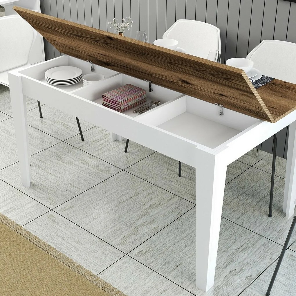 Jedálenský stôl Milan White and Walnut