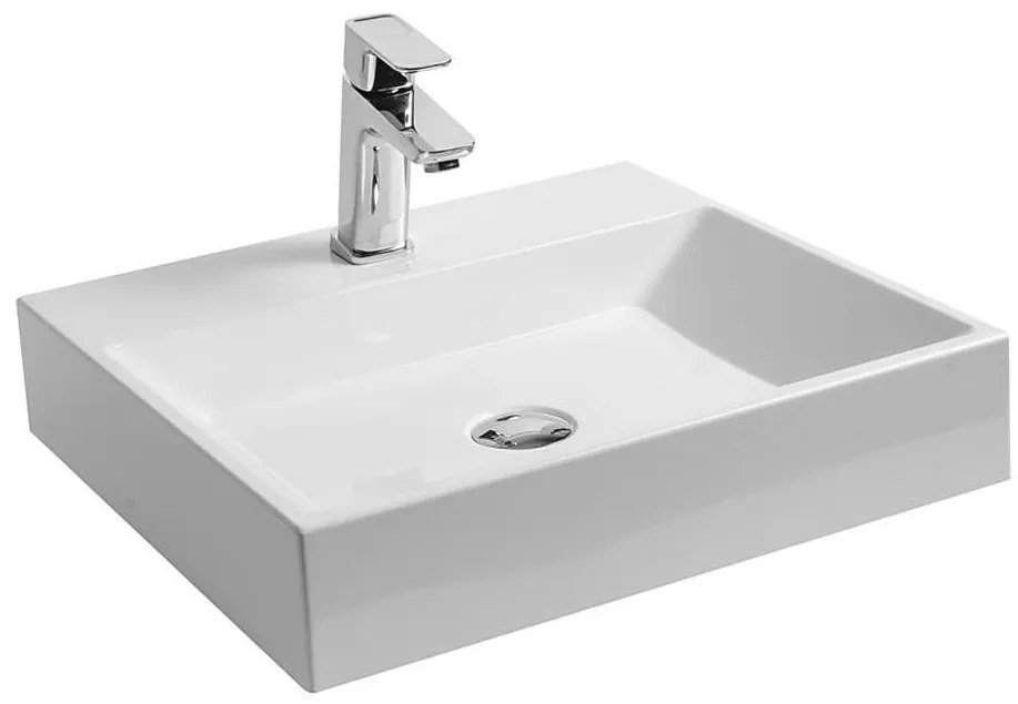 Ravak XJO01250000 - Závesné umývadlo NATURAL 50x45 cm liaty mramor/biela